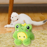 Maxbell Soft Plush Cat Catnip Toy Kitten Small Animal Doll Pillow Promote Exercise 10x9.5cm Frog