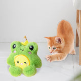 Maxbell Soft Plush Cat Catnip Toy Kitten Small Animal Doll Pillow Promote Exercise 10x9.5cm Frog