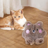 Maxbell Soft Plush Cat Catnip Toy Kitten Small Animal Doll Pillow Promote Exercise 10x9cm Bear