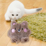 Maxbell Soft Plush Cat Catnip Toy Kitten Small Animal Doll Pillow Promote Exercise 10x9cm Bear