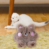 Maxbell Soft Plush Cat Catnip Toy Kitten Small Animal Doll Pillow Promote Exercise 10x9cm Bear