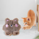 Maxbell Soft Plush Cat Catnip Toy Kitten Small Animal Doll Pillow Promote Exercise 10x9cm Bear