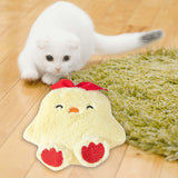 Maxbell Soft Plush Cat Catnip Toy Kitten Small Animal Doll Pillow Promote Exercise 11x11.5cm Chick