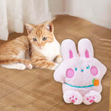 Maxbell Soft Plush Cat Catnip Toy Kitten Small Animal Doll Pillow Promote Exercise 10x12.5cm Rabbit