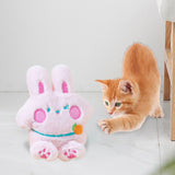 Maxbell Soft Plush Cat Catnip Toy Kitten Small Animal Doll Pillow Promote Exercise 10x12.5cm Rabbit