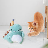 Maxbell Soft Plush Cat Catnip Toy Kitten Small Animal Doll Pillow Promote Exercise 11.5x14cm Dinosaur