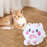 Maxbell Soft Plush Cat Catnip Toy Kitten Small Animal Doll Pillow Promote Exercise 9.5x10.5cm White