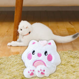 Maxbell Soft Plush Cat Catnip Toy Kitten Small Animal Doll Pillow Promote Exercise 9.5x10.5cm White