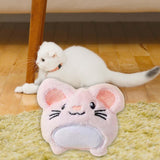 Maxbell Soft Plush Cat Catnip Toy Kitten Small Animal Doll Pillow Promote Exercise 10x9.5cm Rat