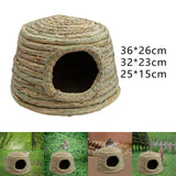 Maxbell Rabbit Grass House Stable Playhouse Nest Straw Shelter for Canary Ferret Large