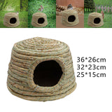 Maxbell Rabbit Grass House Stable Playhouse Nest Straw Shelter for Canary Ferret Large