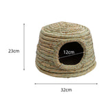 Maxbell Rabbit Grass House Stable Playhouse Nest Straw Shelter for Canary Ferret Medium