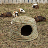 Maxbell Rabbit Grass House Stable Playhouse Nest Straw Shelter for Canary Ferret Medium
