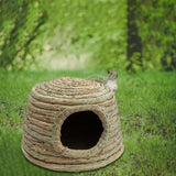 Maxbell Rabbit Grass House Stable Playhouse Nest Straw Shelter for Canary Ferret Small