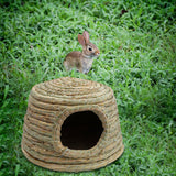 Maxbell Rabbit Grass House Stable Playhouse Nest Straw Shelter for Canary Ferret Small
