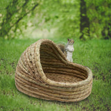 Maxbell Hand Woven Rabbit Grass House Bed Hut Straw Hamster Nest for Bunny Mice 27cmx18cm