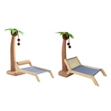 Maxbell Cat Scratching Post Bed Grind Claws Coconut Tree Decorative Kitty Scratcher With Sisal Roller
