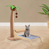 Maxbell Cat Scratching Post Bed Grind Claws Coconut Tree Decorative Kitty Scratcher With Sisal Roller