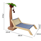 Maxbell Cat Scratching Post Bed Grind Claws Coconut Tree Decorative Kitty Scratcher With Sisal Mat