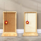 Maxbell Sisal Cat Scratcher Cat Scratch Pad Wood Frame and Base Floor Use Accessory White