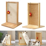 Maxbell Sisal Cat Scratcher Cat Scratch Pad Wood Frame and Base Floor Use Accessory White