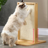 Maxbell Sisal Cat Scratcher Cat Scratch Pad Wood Frame and Base Floor Use Accessory White