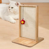 Maxbell Sisal Cat Scratcher Cat Scratch Pad Wood Frame and Base Floor Use Accessory White