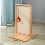 Maxbell Sisal Cat Scratcher Cat Scratch Pad Wood Frame and Base Floor Use Accessory White