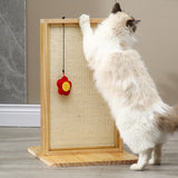 Maxbell Sisal Cat Scratcher Cat Scratch Pad Wood Frame and Base Floor Use Accessory White
