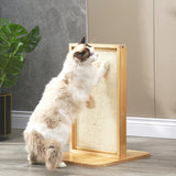 Maxbell Sisal Cat Scratcher Cat Scratch Pad Wood Frame and Base Floor Use Accessory White
