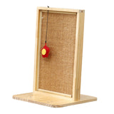 Maxbell Sisal Cat Scratcher Cat Scratch Pad Wood Frame and Base Floor Use Accessory Brown
