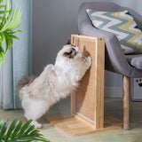 Maxbell Sisal Cat Scratcher Cat Scratch Pad Wood Frame and Base Floor Use Accessory Brown