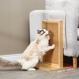 Maxbell Sisal Cat Scratcher Cat Scratch Pad Wood Frame and Base Floor Use Accessory Brown