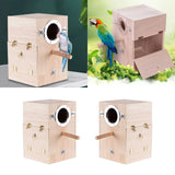 Maxbell Parrot Breeding Box Parakeet Nesting Box Bird House Hatching for Lovebirds Left Hanging