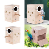 Maxbell Parrot Breeding Box Parakeet Nesting Box Bird House Hatching for Lovebirds Left Hanging