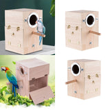 Maxbell Parrot Breeding Box Parakeet Nesting Box Bird House Hatching for Lovebirds Left Hanging