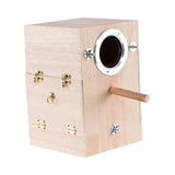 Maxbell Parrot Breeding Box Parakeet Nesting Box Bird House Hatching for Lovebirds Left Hanging