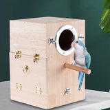 Maxbell Parrot Breeding Box Parakeet Nesting Box Bird House Hatching for Lovebirds Left Hanging