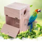 Maxbell Parrot Breeding Box Parakeet Nesting Box Bird House Hatching for Lovebirds Left Hanging