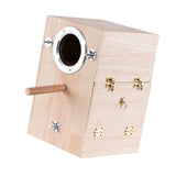 Maxbell Parrot Breeding Box Parakeet Nesting Box Bird House Hatching for Lovebirds Right Hanging