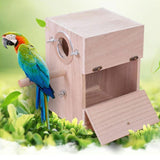 Maxbell Parrot Breeding Box Parakeet Nesting Box Bird House Hatching for Lovebirds Right Hanging