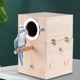 Maxbell Parrot Breeding Box Parakeet Nesting Box Bird House Hatching for Lovebirds Right Hanging