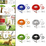 Maxbell Dog Tie Out Cable with 360 Degree Swivel Metal Hook Portable for Running Blue