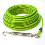 Maxbell Dog Tie Out Cable with 360 Degree Swivel Metal Hook Portable for Running Light Green