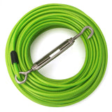 Maxbell Dog Tie Out Cable with 360 Degree Swivel Metal Hook Portable for Running Light Green