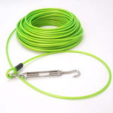 Maxbell Dog Tie Out Cable with 360 Degree Swivel Metal Hook Portable for Running Light Green