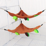 Maxbell Plush Hamster Hammock Leaf Hanging Tunnel Cage for Ferret Squirrel Parrot