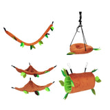 Maxbell Plush Hamster Hammock Leaf Hanging Tunnel Cage for Ferret Squirrel Parrot