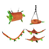 Maxbell Plush Hamster Hammock Leaf Hanging Tunnel Cage for Ferret Squirrel Parrot