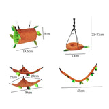 Maxbell Plush Hamster Hammock Leaf Hanging Tunnel Cage for Ferret Squirrel Parrot